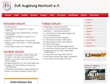 Tablet Screenshot of djk-augsburg-hochzoll.de